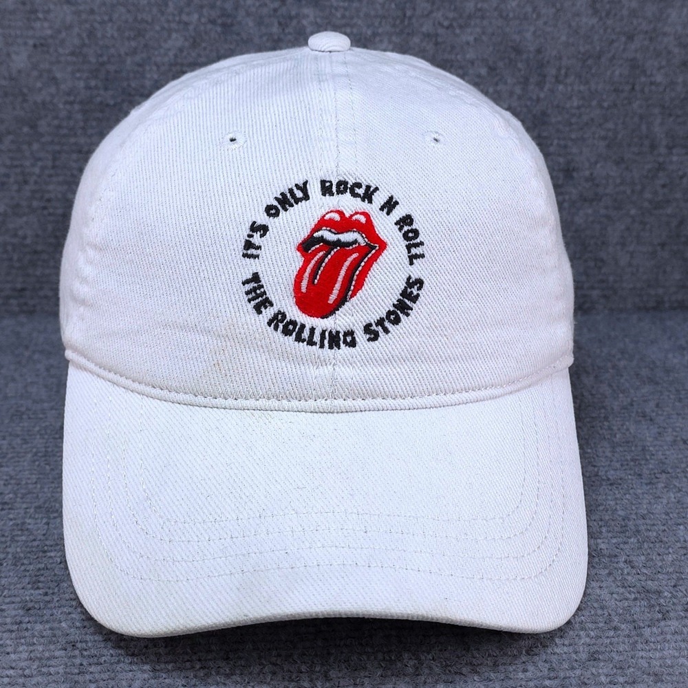 Rolling Stones Hat American Eagle Cap Adult White Strapback Rock Band Music